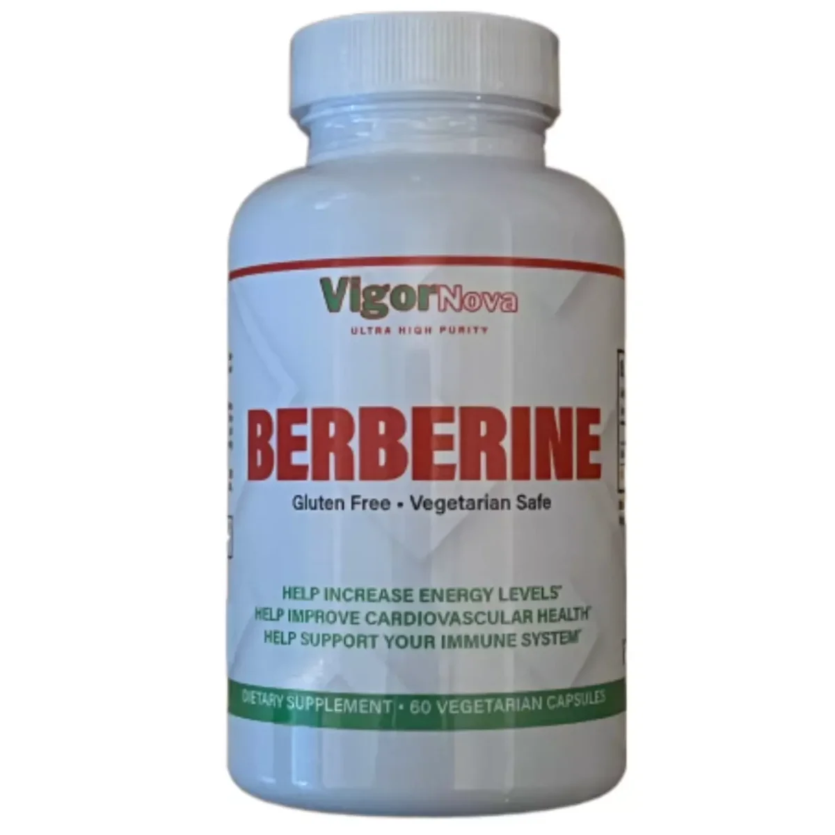 Vigornova Berberine Supplement 600mg, 60 Vegetarian Capsules - Gluten Free & Non-GMO