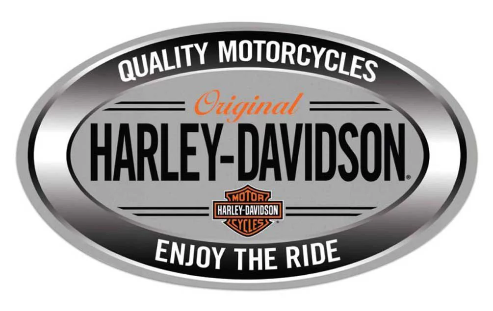 Harley-Davidson Enjoy Ride Oval Embossed Tin Sign, 18 x 10.5 inches 2011591