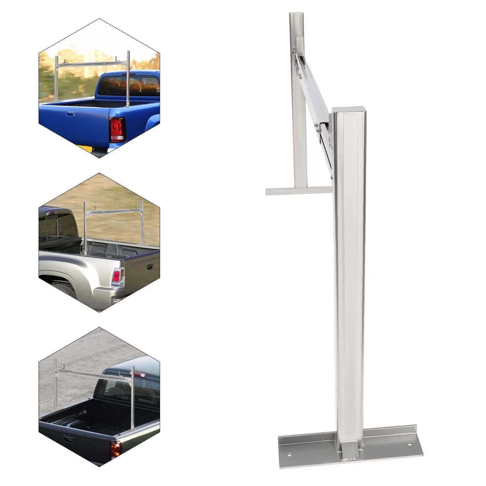 Adjustable Width 800lb 2*Truck Rack 71x14x34in Pick up Truck Ladder Rack Trailer