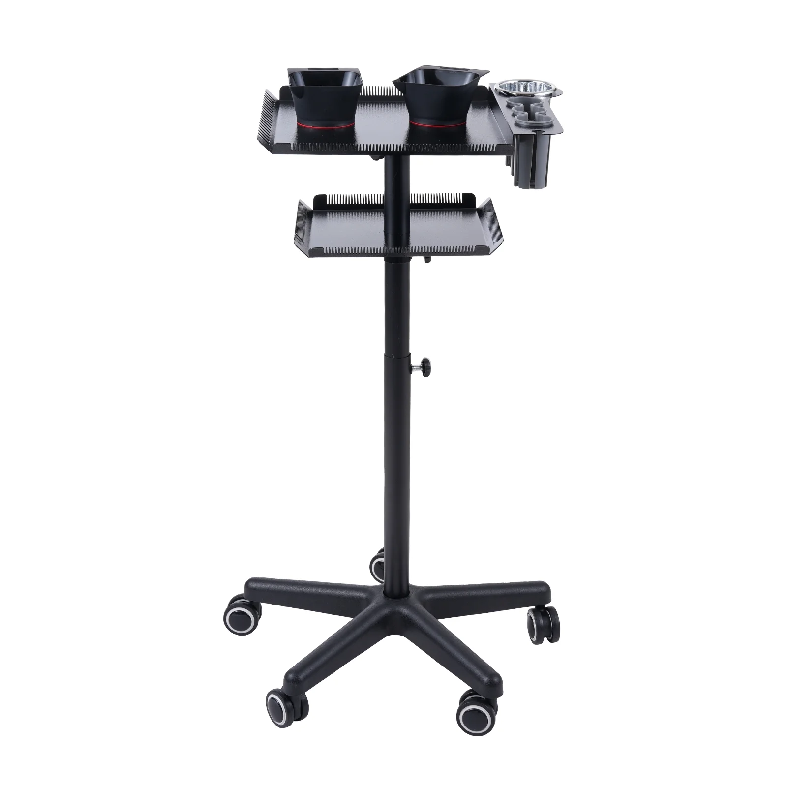 Bestauty Trolley,Station Hair Salon Stand Movable Cart Stand Movable Salons Cart Station Hair Hair On Wheels 2-tier Salon Cart Beauty Hair With 2 Adjustable Salon Cart Station On Wheels