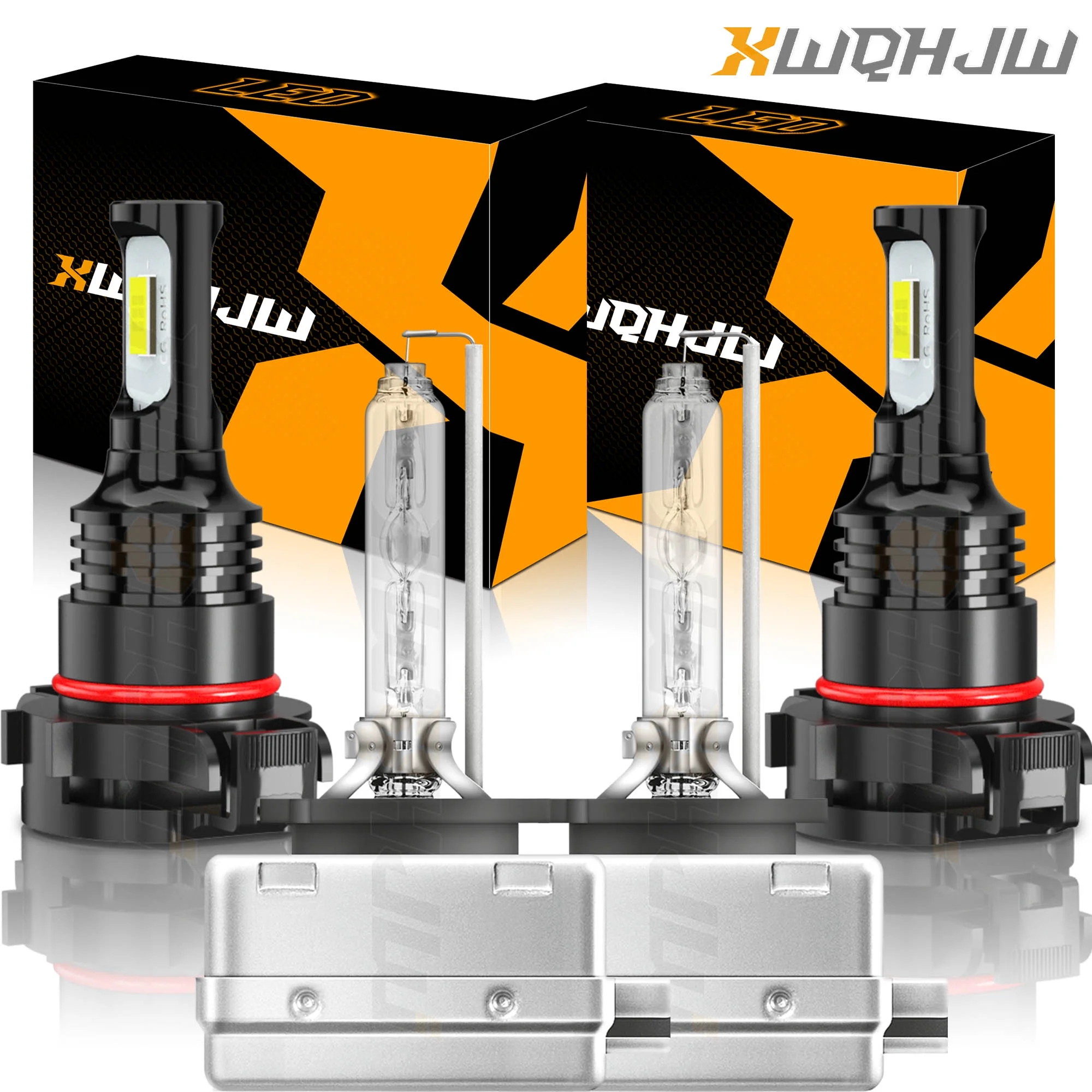 D3S HID Headlight Bulbs for Ford Mustang 2008 2009 H16/PS24W Led Fog Lights 4pcs