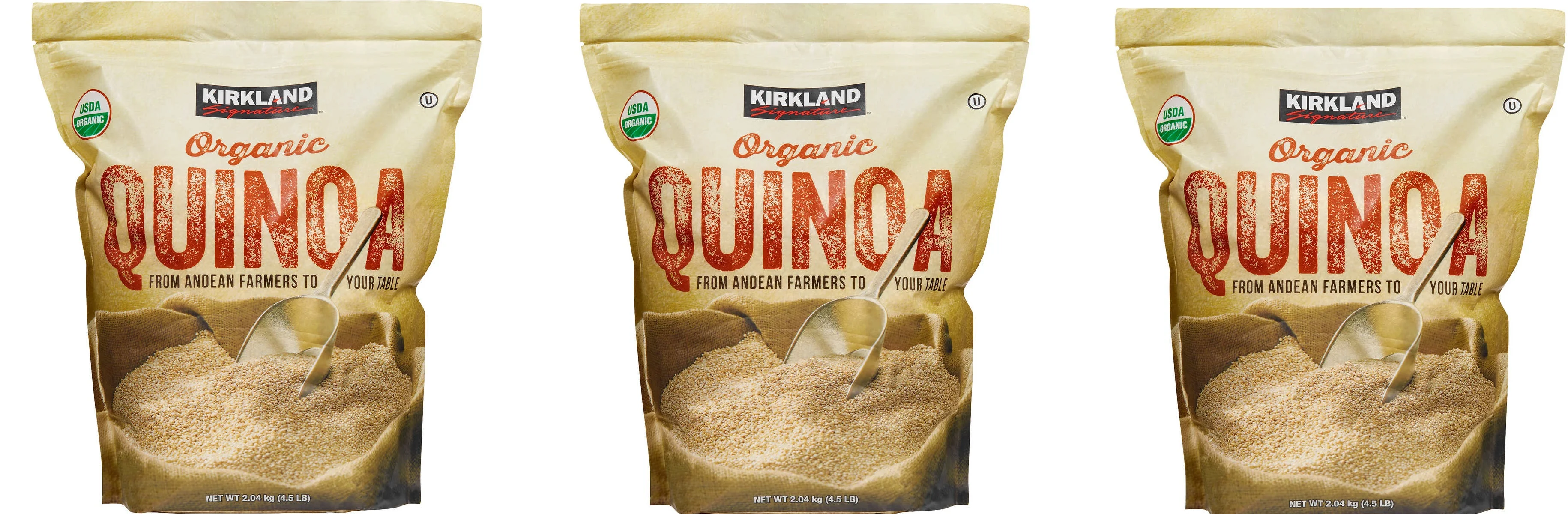 3 PACK |KS Kosher Organic Quinoa, Resealable Bag 4.5 lbs (3 PACK)