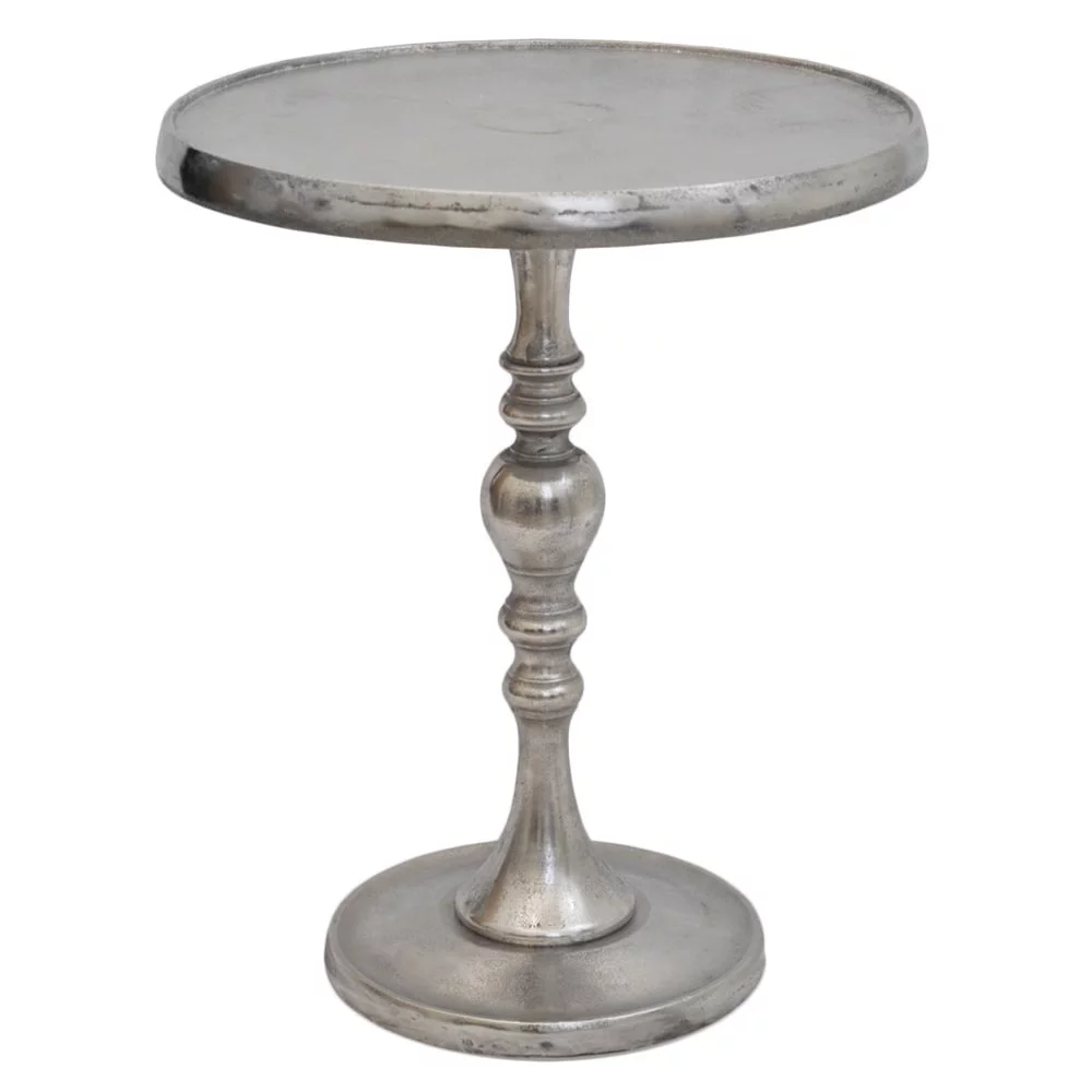 Renwil Romina Decorative Round Table in Chrome