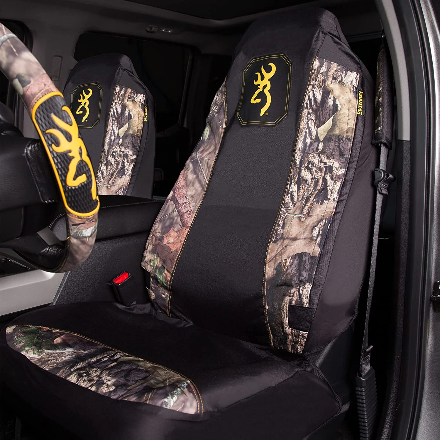 Browning Universal Front and Bench Seat Covers, Water Resistant for Car, Truck, and SUV 2-Pack
