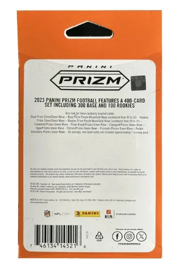 2023 Panini Prizm NFL Football Trading Card Hanger Box (Purple & Gold Wave Parallels!)