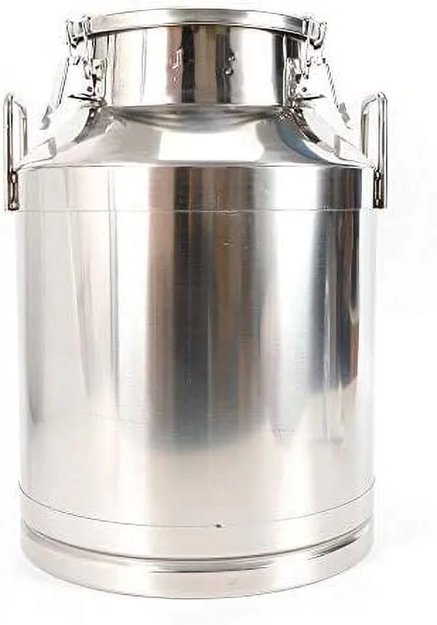 Milk Can Stainless Steel Liquid Container Storage Independent Embedded Silicone Sealed Lid 50L/13.25 Gallon