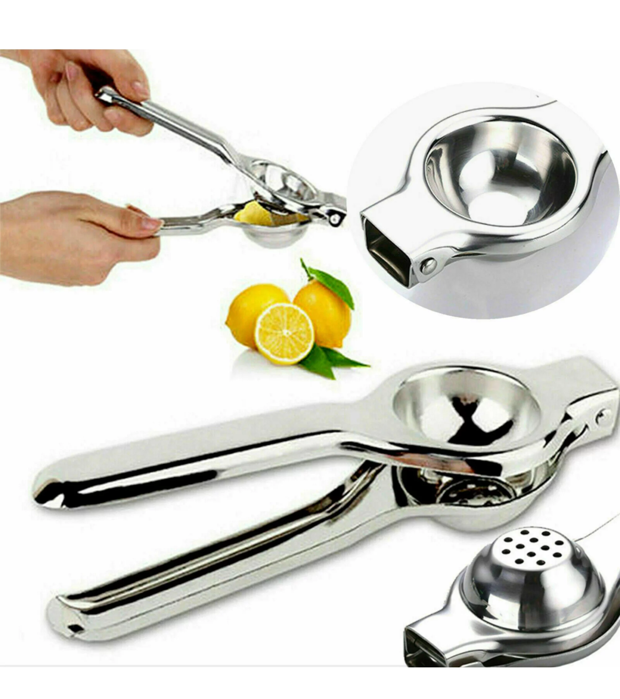 KingShop Citrus Press Manual Juicer Stainless Steel Lemon Orange Lime Juicer Squeezer Hand Press Tool Kitchen & Bar