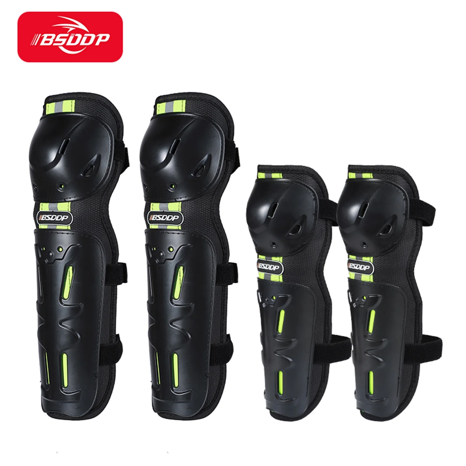 BSDDP Protective gear suits,4 Piece Set Knee Pads HUIOP Knee Conservation Knee Conservation Knee Pads - 4 Safety Set Breathable Knee OWSOO