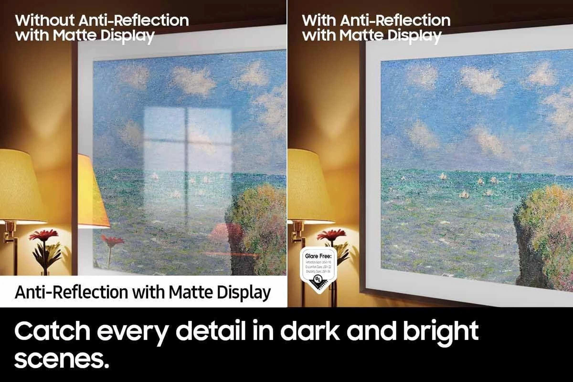 Samsung QN50LS03DAFXZA 50 Inch The Frame 4K Smart Quantum HDR TV with a Samsung VG-SCFA50TKB 50 Inch The Frame Customizable Bezel - Modern Teak (2024)