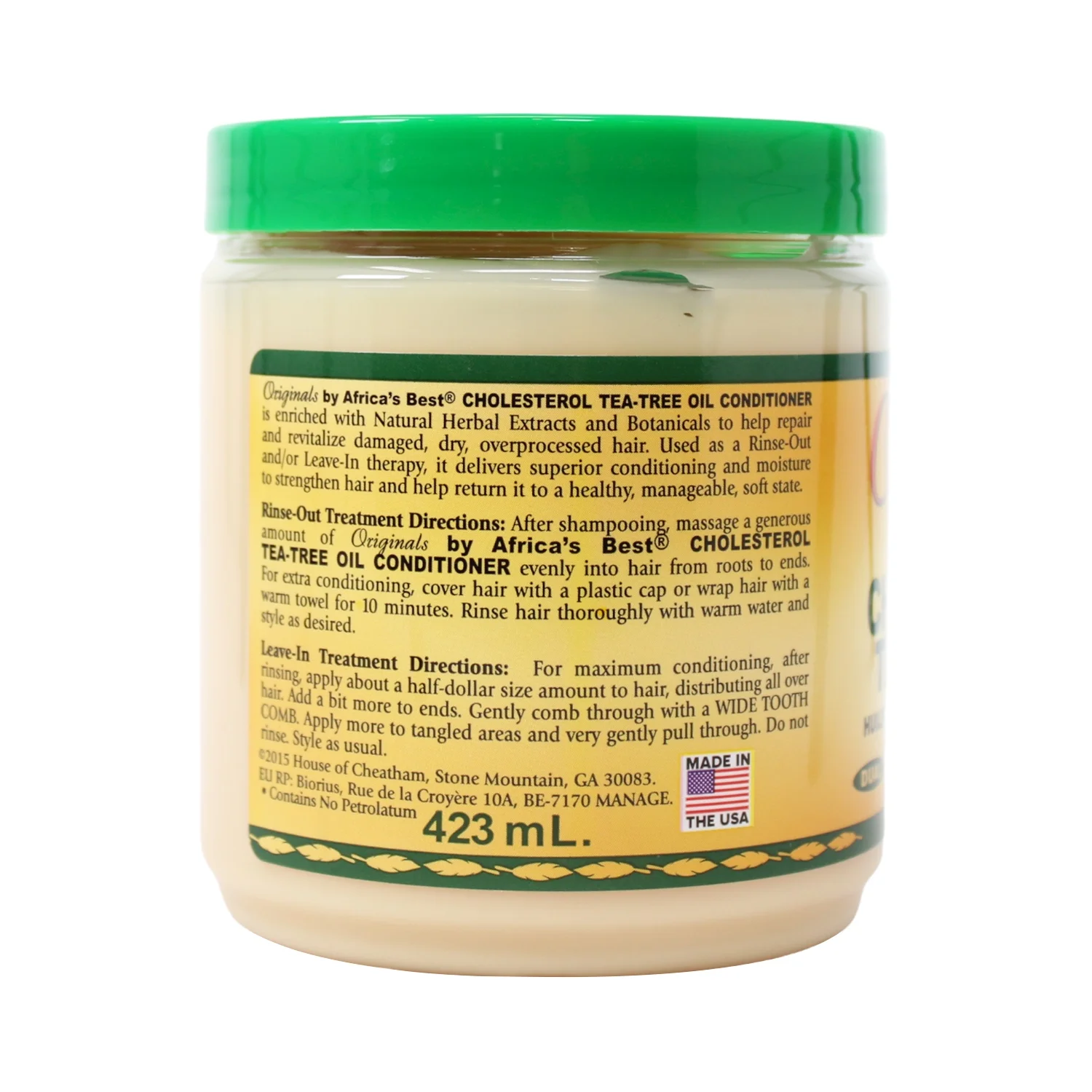 Africa's Best Organic Cholestrol Tea Tree Oil, 15 Oz.