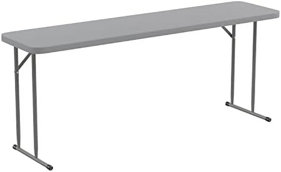 MQLIFEBOOM 6-Foot Black Plastic Folding Training Table