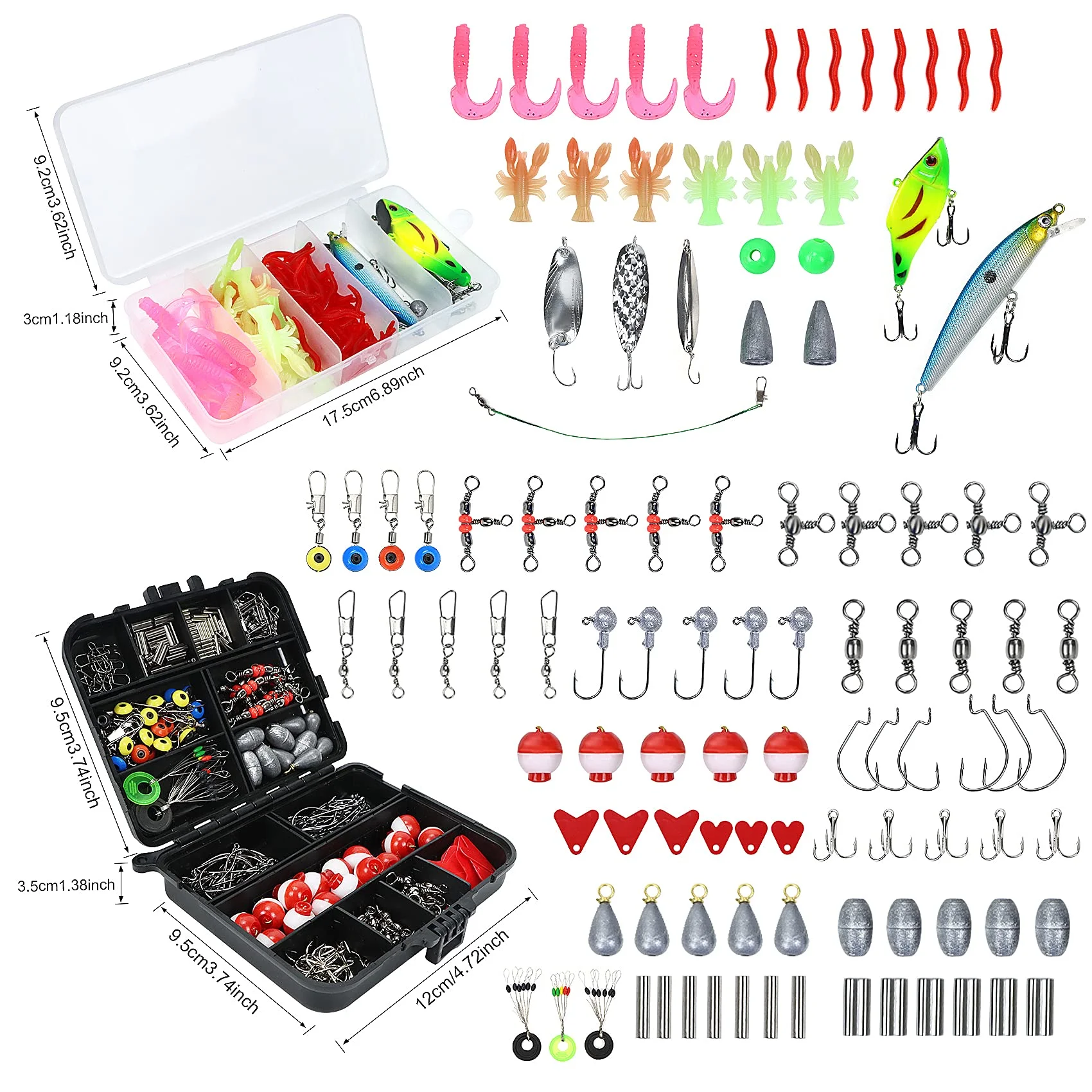 Sunnycome Telescopic Fishing Rod and Reel Combo Set Spinning Reel Kids Fishing Line Black