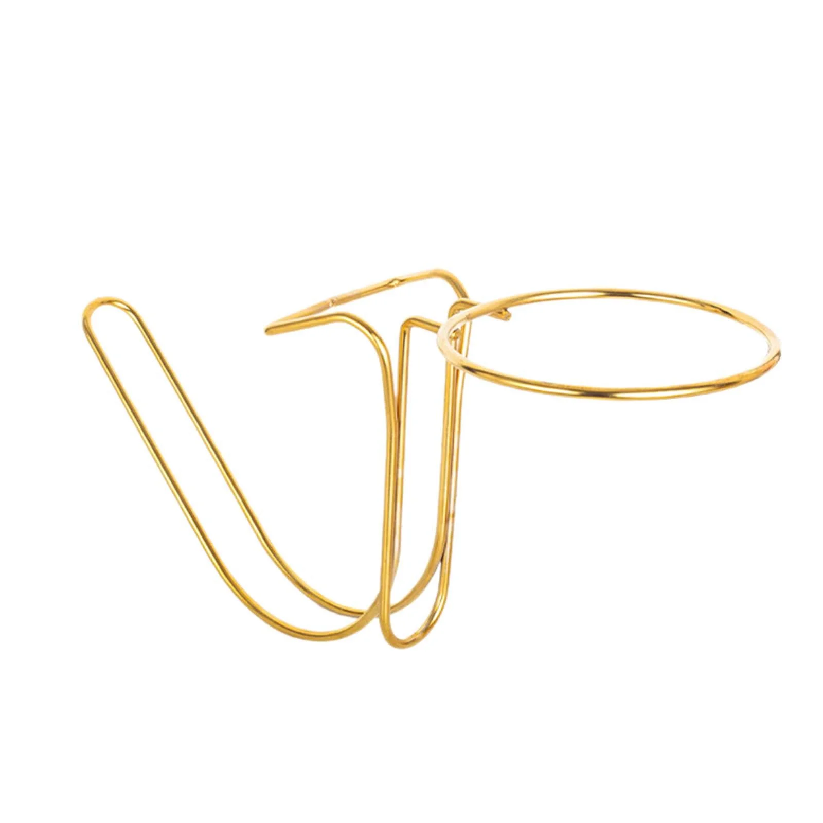 DOMELAY Desktop Ice Bucket Stand Champagne Bucket Holder for Cooking Outdoor Camping Gold 40x17cm