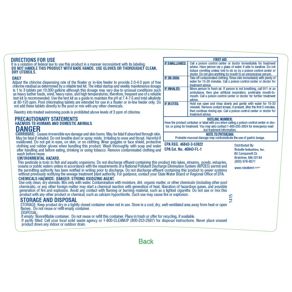 Robelle 1415 3 in. Jumbo Chlorine Tabs, 15 lbs.