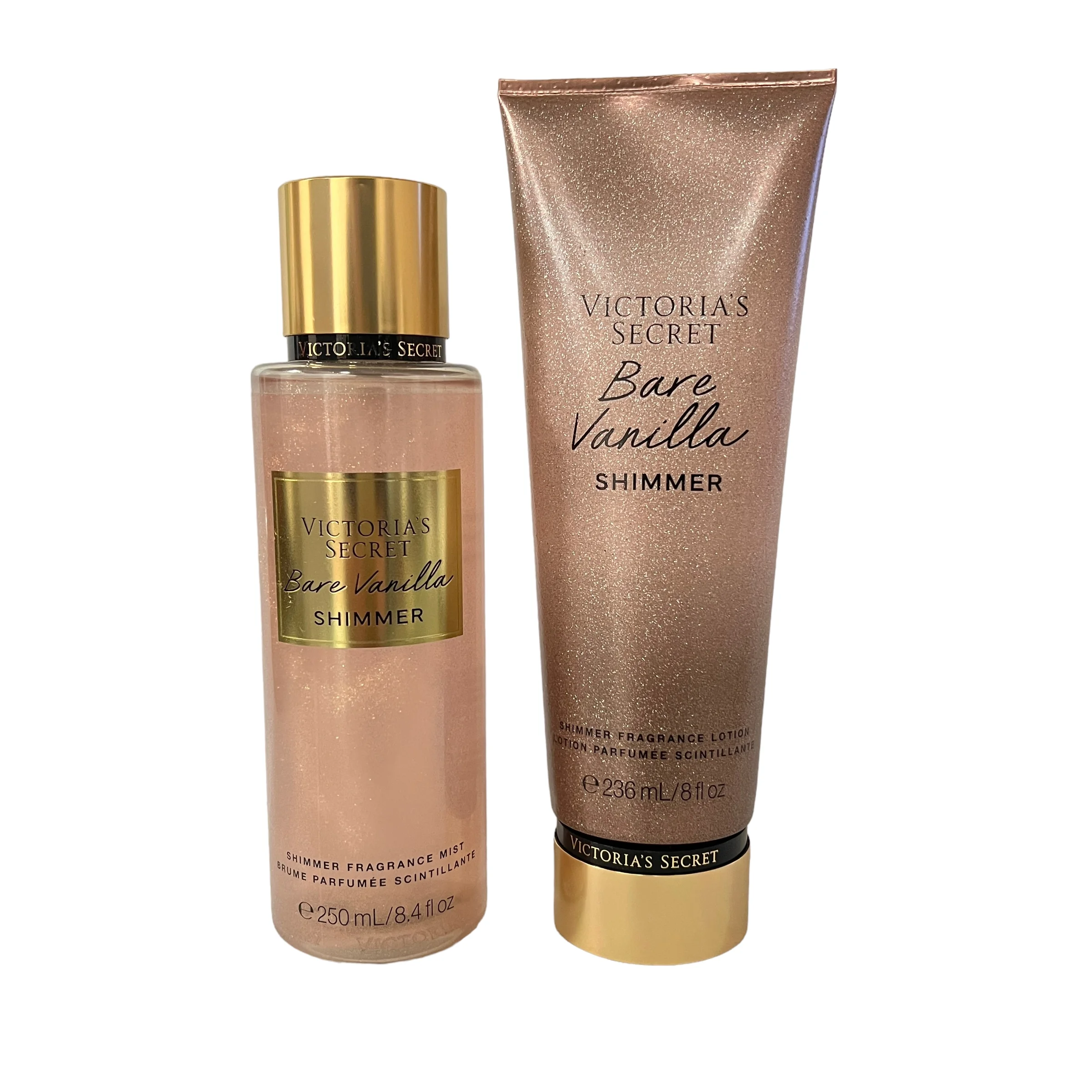Victoria’s Secret Bare Vanilla Shimmer Fragrance Mist and Lotion Set