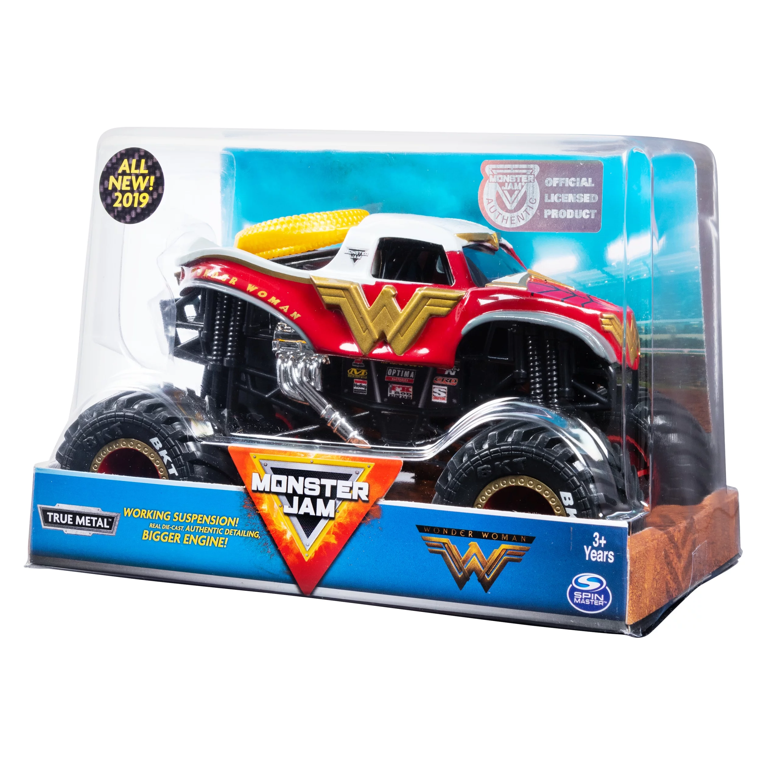 Monster Jam, Official Wonder Woman Monster Truck, Die-Cast Vehicle, 1:24 Scale