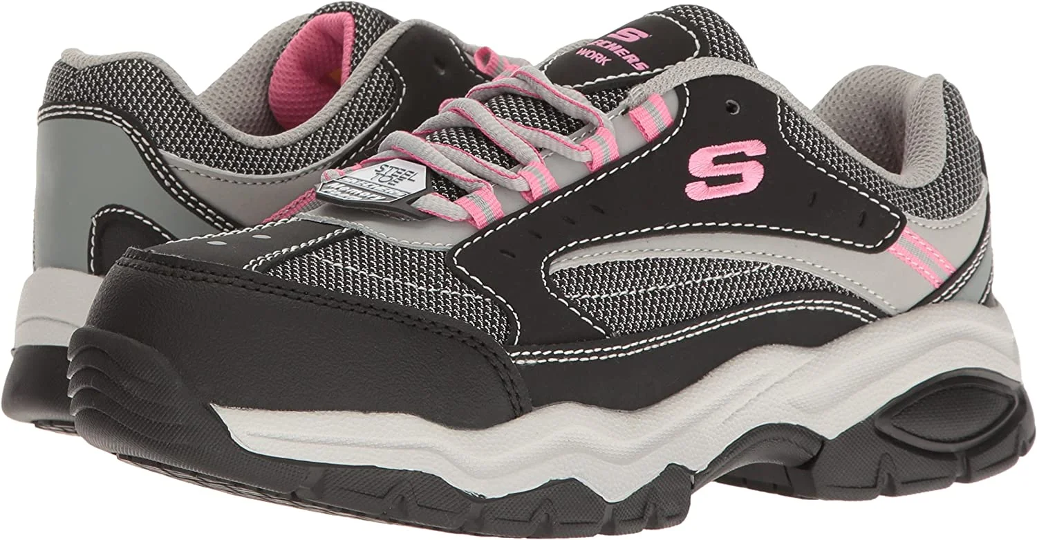 Skechers Work Women's Biscoe Steel Toe Lace-up Work Shoe