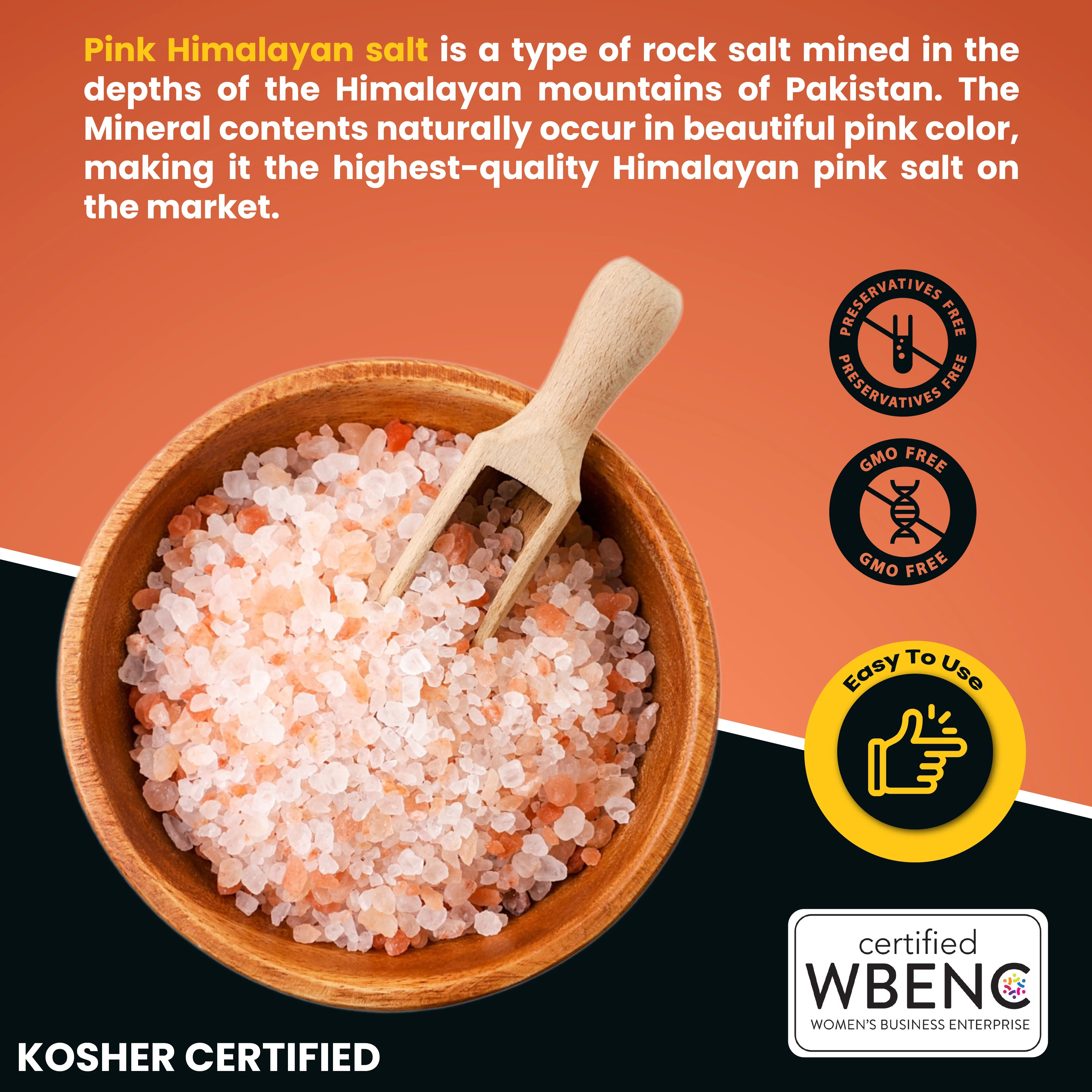 Fasl Himalayan Pink Salt & Garlic, Reusable Glass Grinder- 5.5 oz