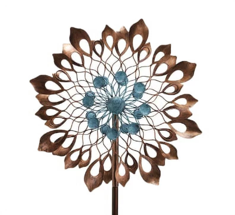 Garden Wind Spinners 360°, Outdoor Metal Windmill Yard Spinners 73 Inch Height Dual Directions Twin Rotor Wind with Kinetic, Wind Spinner Outdoor for Yard and Garden Art Decor