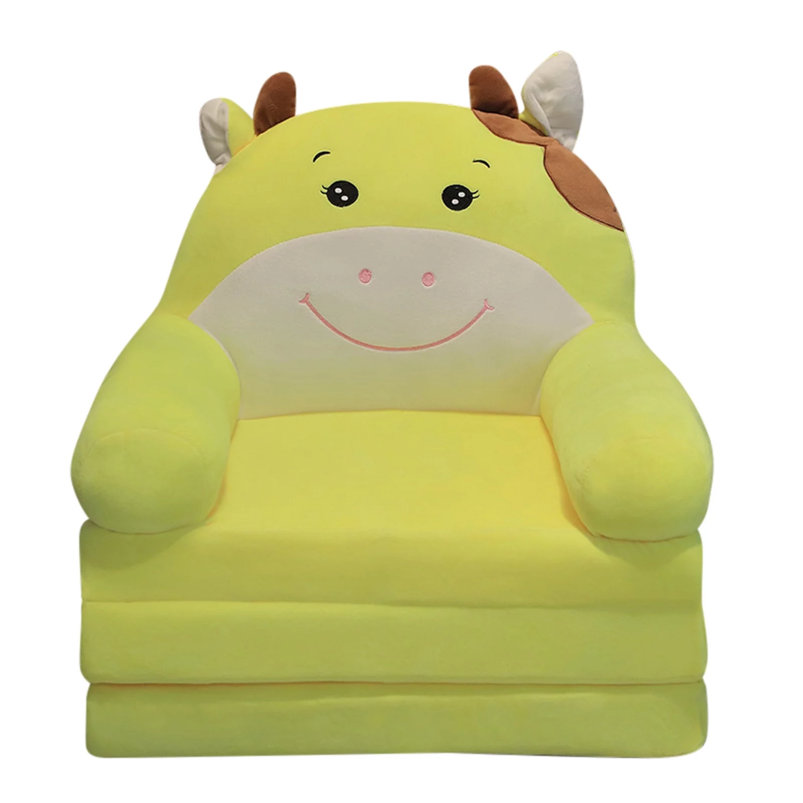 Plush Foldable Kids Sofa Backrest Armchair 2 In 1 Foldable Children Sofa Cute Cartoon Lazy Sofa Children Flip Open Sofa Bed For Living Room Bedroom Liner Filler