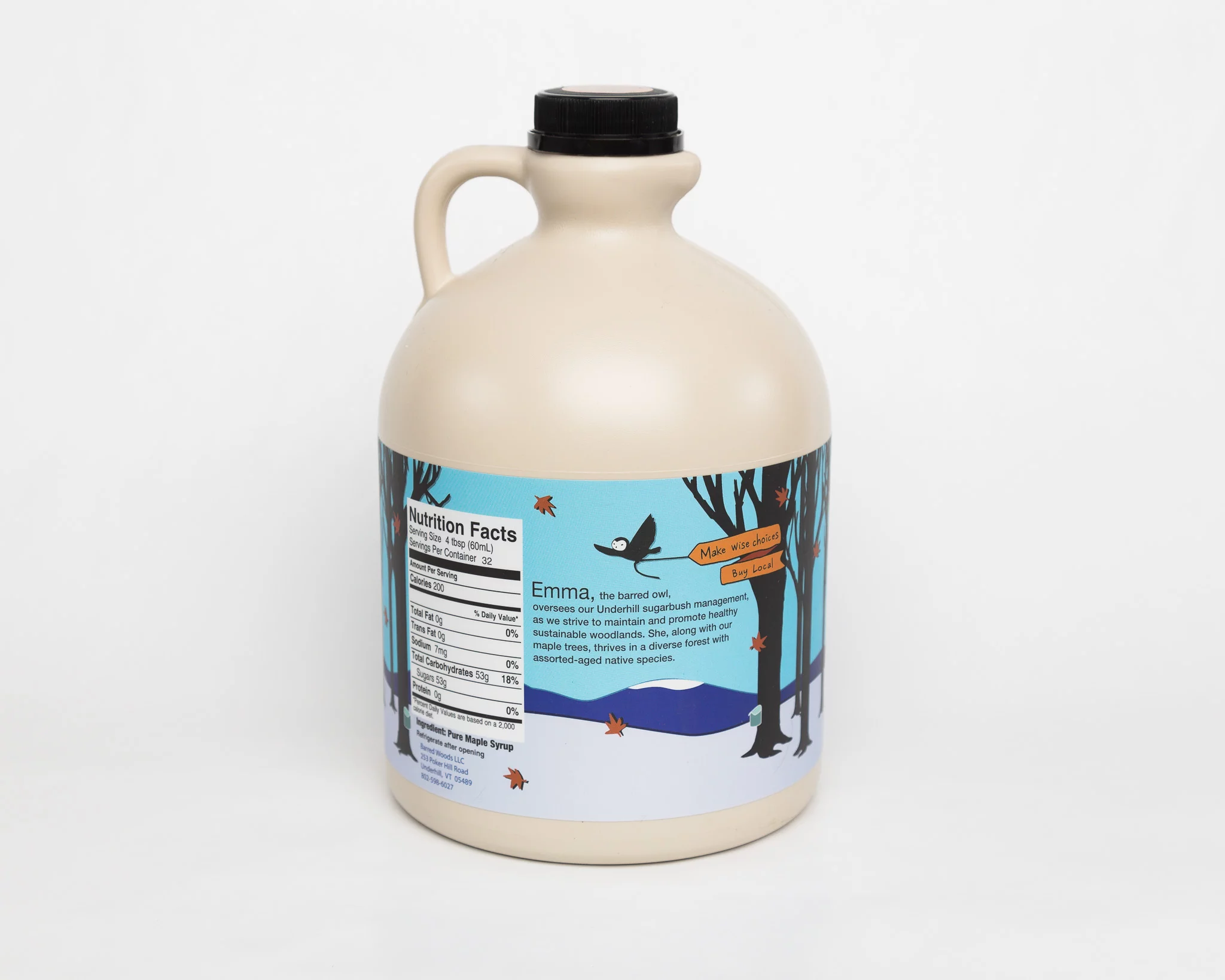 1/2 Gallon (64oz) Grade A Dark Vermont Organic Maple Syrup - Formerly Called Grade B