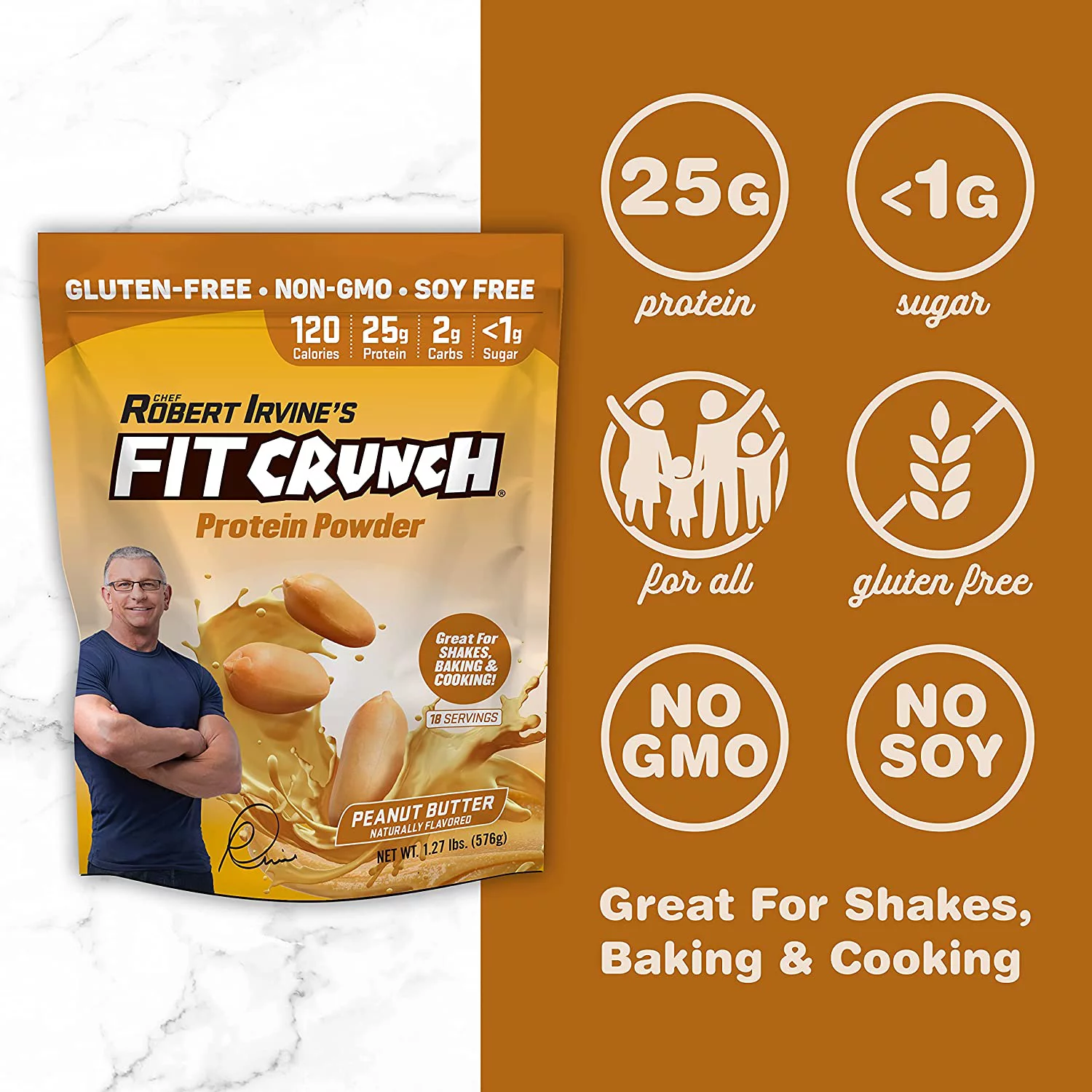 Fit Crunch Peanut Butter Whey Protein Powder, 1.76 lbs.