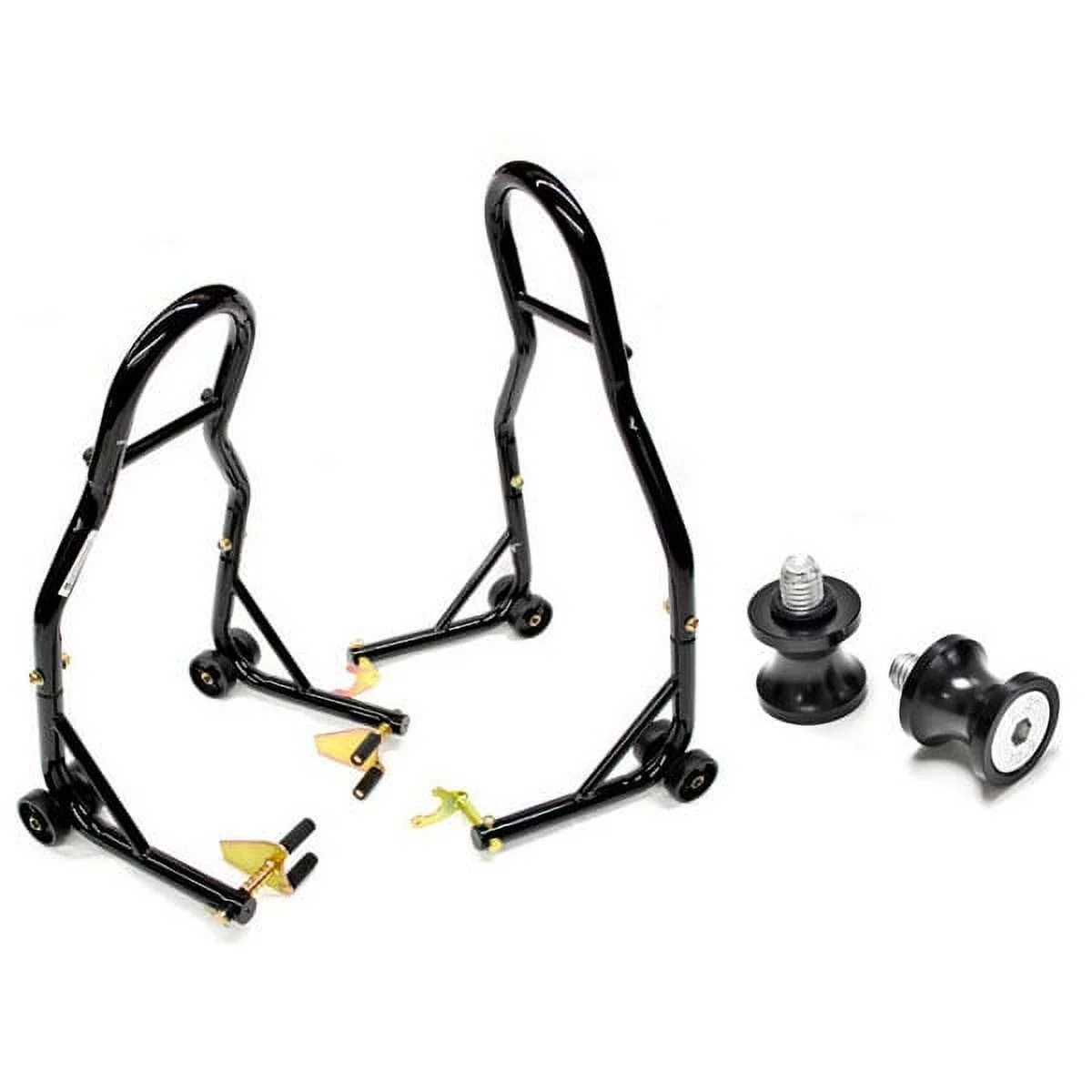 Motorcycle Front+Rear Dual Lift Stand - w/ Spools Compatible with Honda CBR1000RR 2004-2011