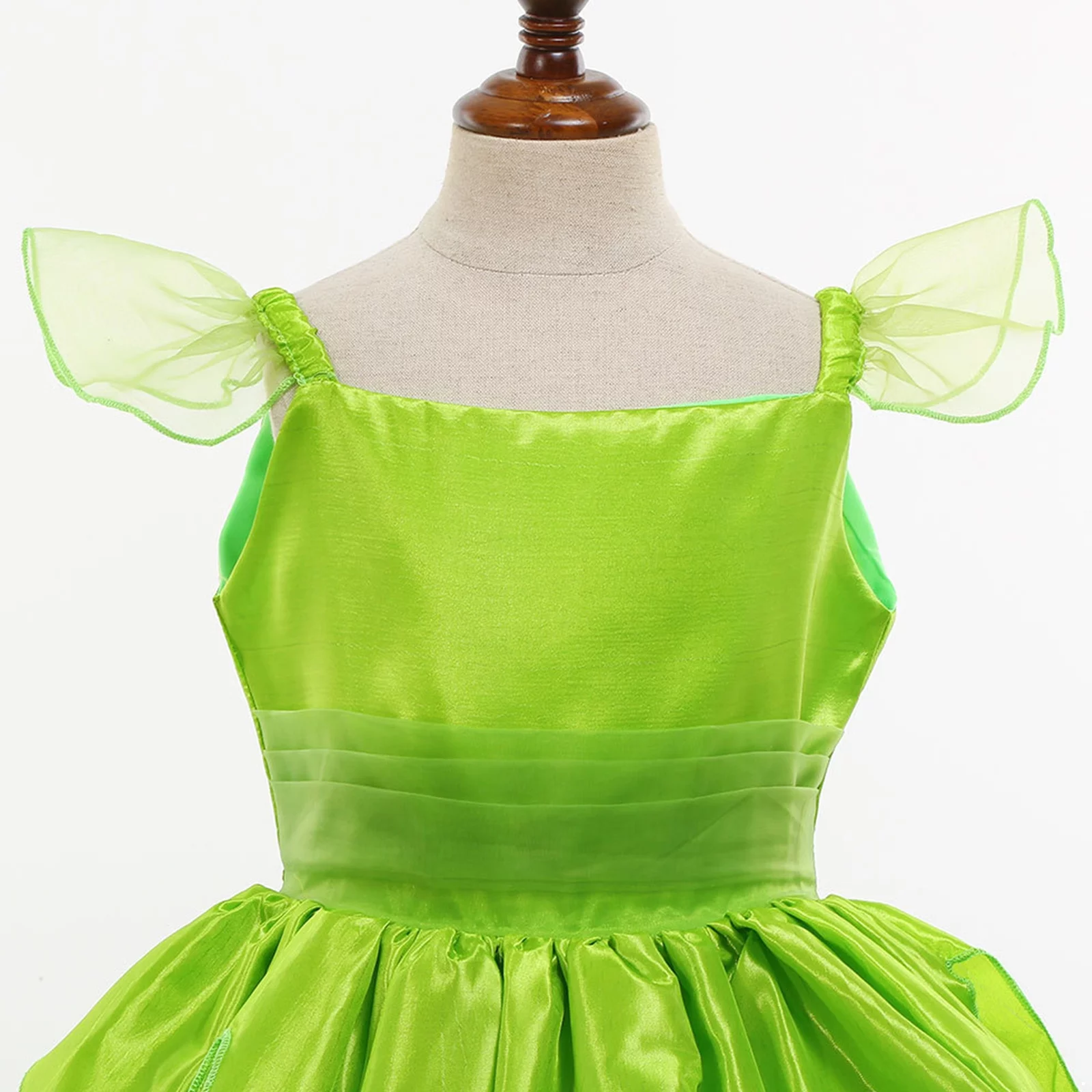 Alvivi Kids Girls Fairy Princess Costume with Butterfly Wings Fancy Birthday Dress up Halloween Outfits Green 9-10