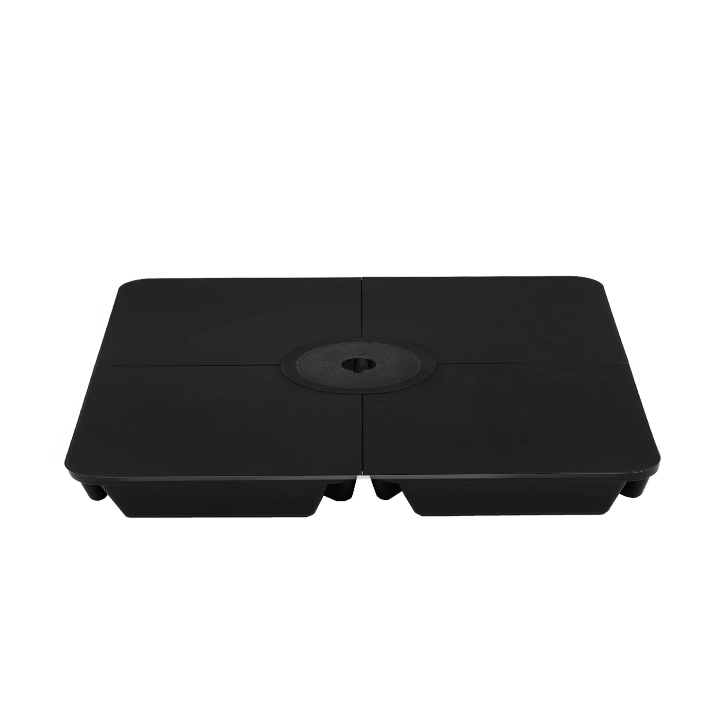 Aoodor 4-Piece 176lb Heavy Duty Base Cantilever Patio Umbrella Base Stand Water or Sand Filled