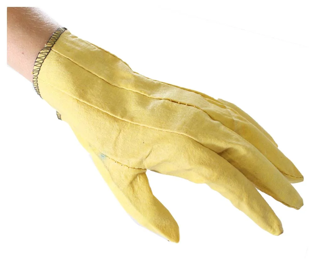HAWK (12 Pairs) Bright Yellow Gardening Gloves | Size Small (S) | Vinyl Impregnated | Protection in Wet/Muddy Conditions | Easy Clean