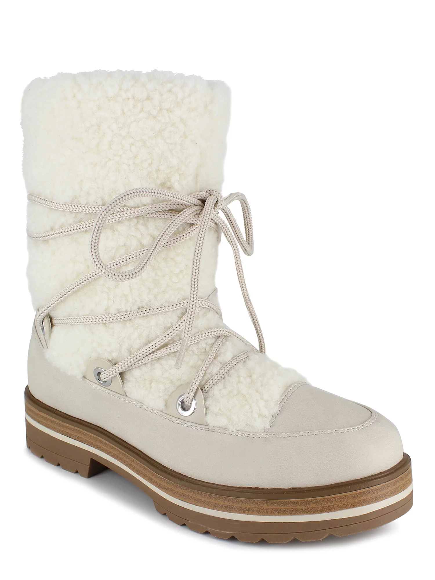 PORTLAND by Portland Boot Company Women's Shearling Lace Up Boot
