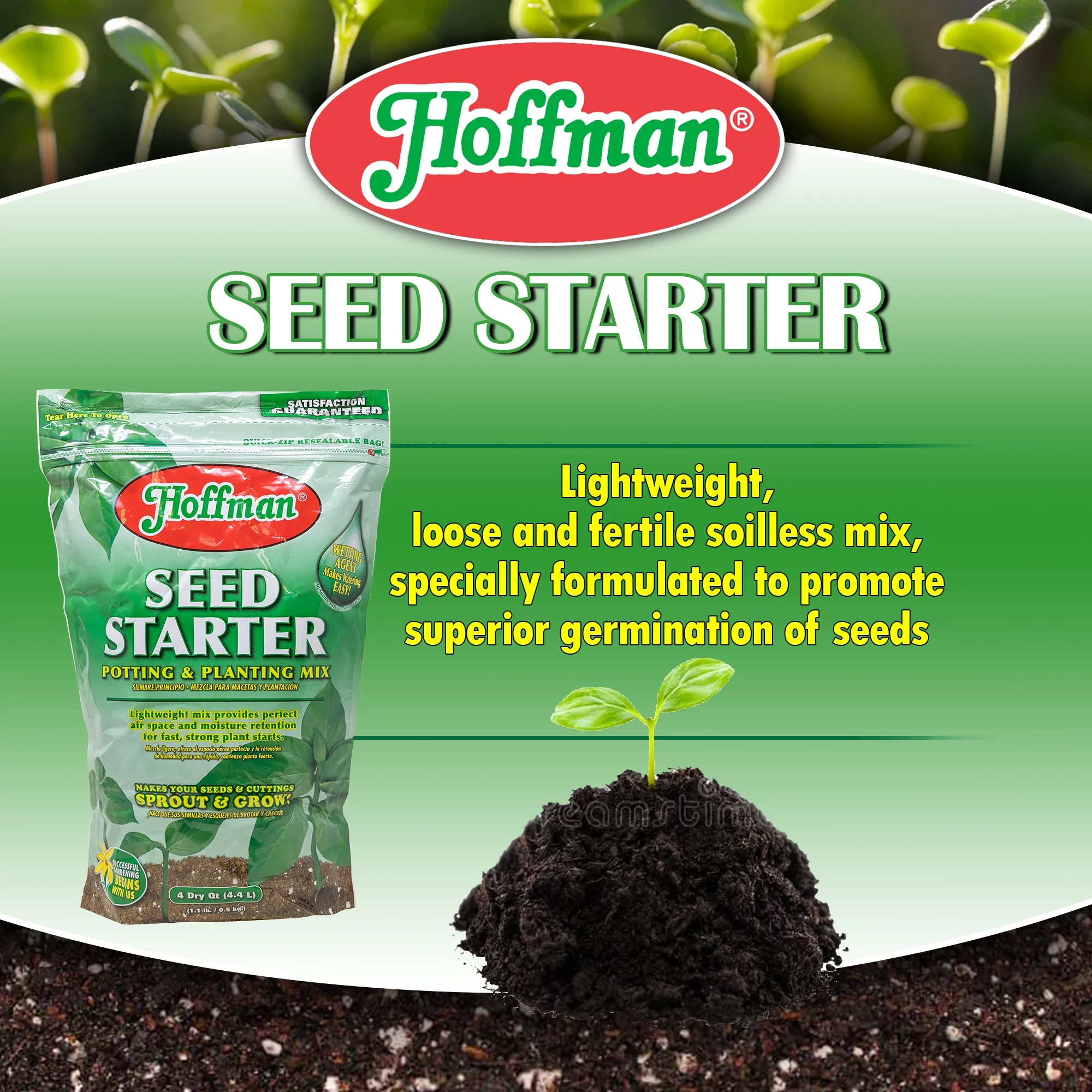 Hoffman 30101 Seed Starter Soil, 4 Quarts