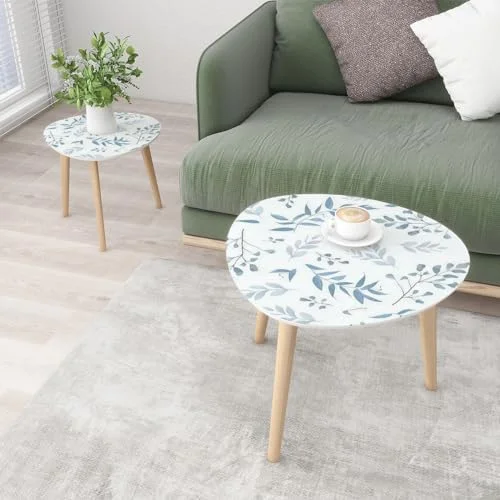 TQJKLFDY Small Coffee Nesting  Gentle Trendy Pattern Small Scale Flower Millefleurs  Style Triangle End  Center   Modern   Room Bedroom Balcony