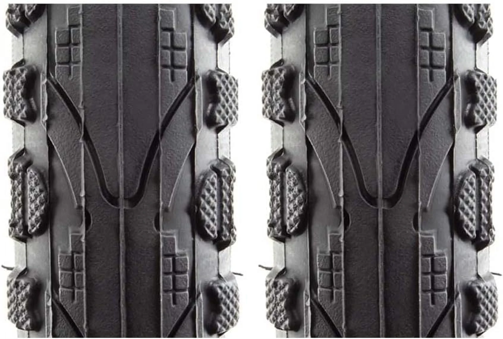 Khan Street Urban Comfort Road Grooved Traction Black Bike Tire Pair 26 X 1.95