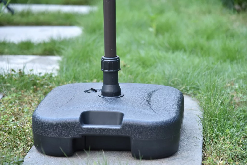 WestinTrends Square Patio Umbrella Fillable Plastic Base, Black