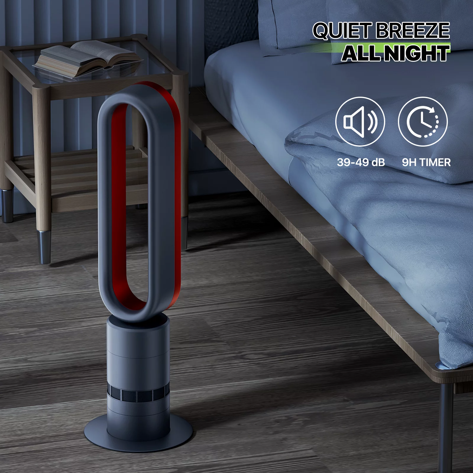 Magshion 2 in 1 Space Heater Bladeless Tower Fan, 31