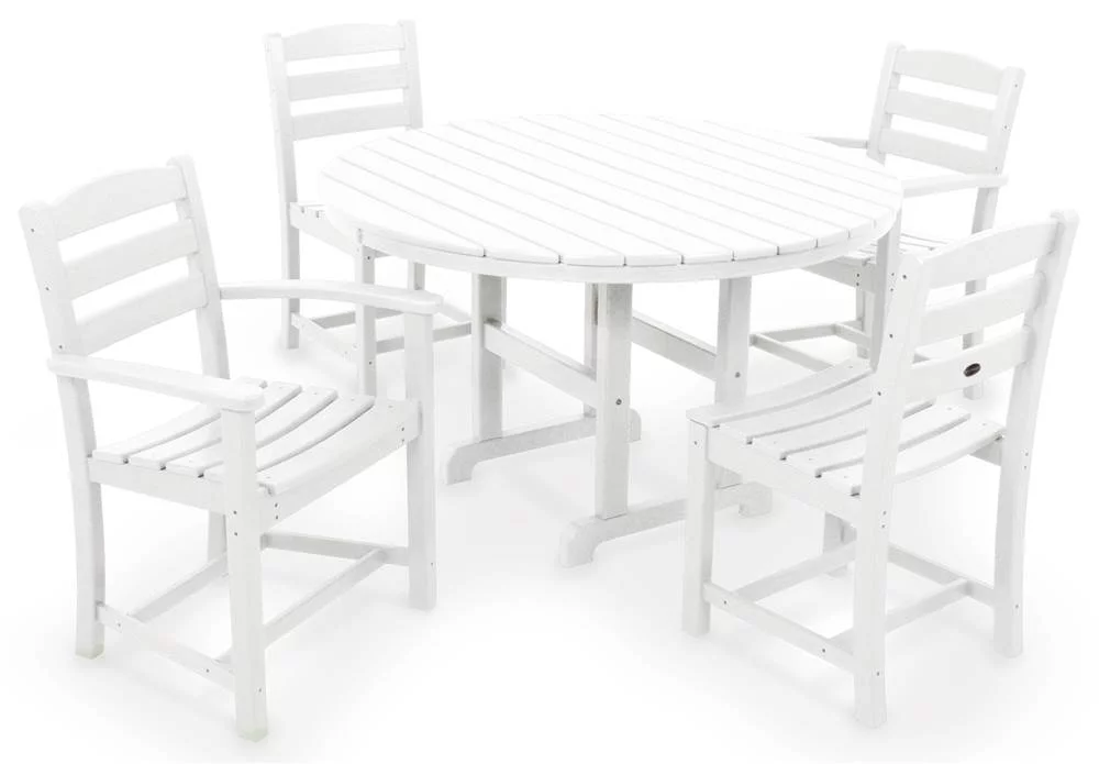 5-Pc Contemporary Dining Set in White