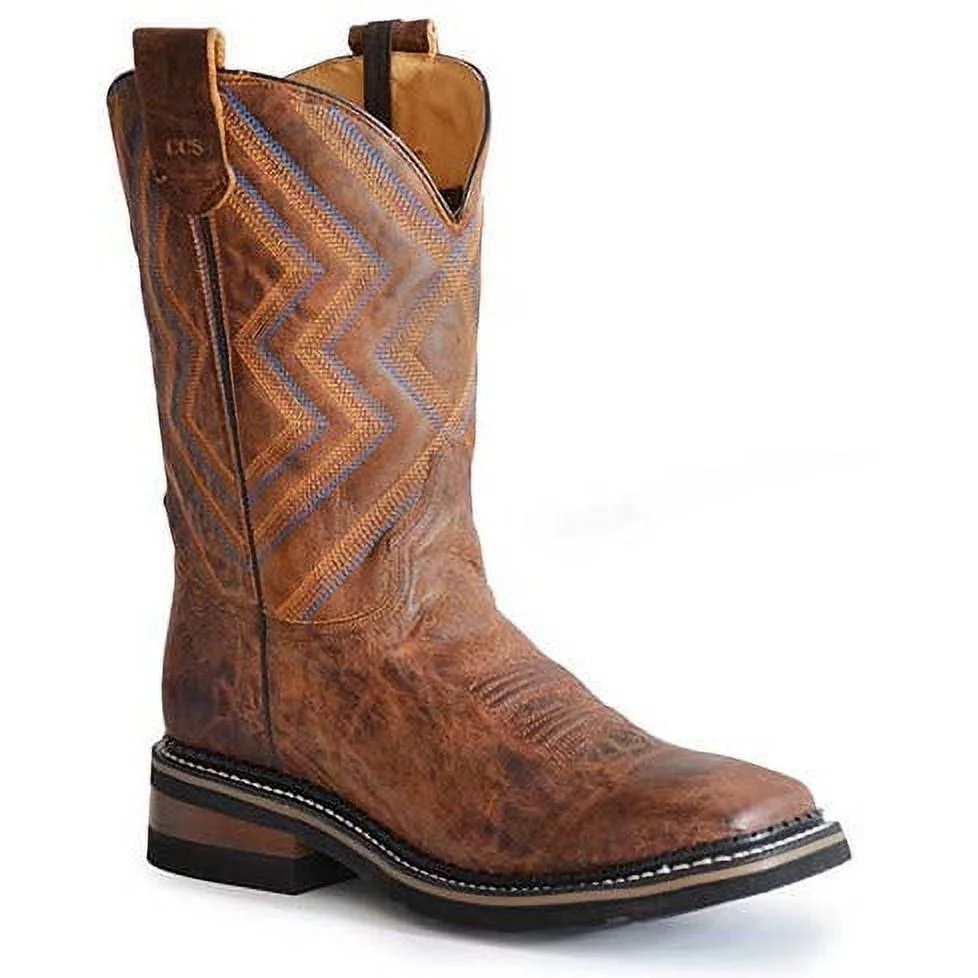 Roper Men's Ranch Western Boot Square Toe Brown 9 D(M) US