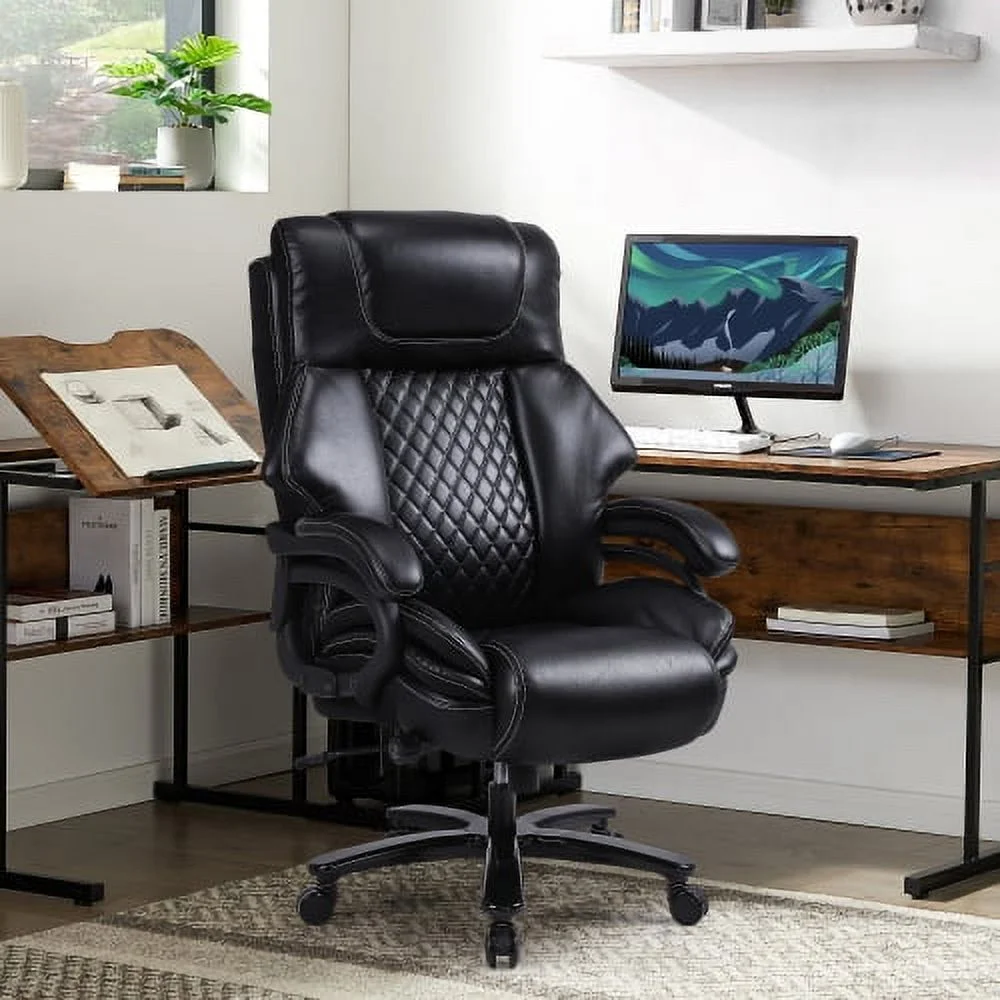 JHOOTUUO Vanbow.Office Chair.Heavy and tall adjustable executive Big and Tall Office Chair