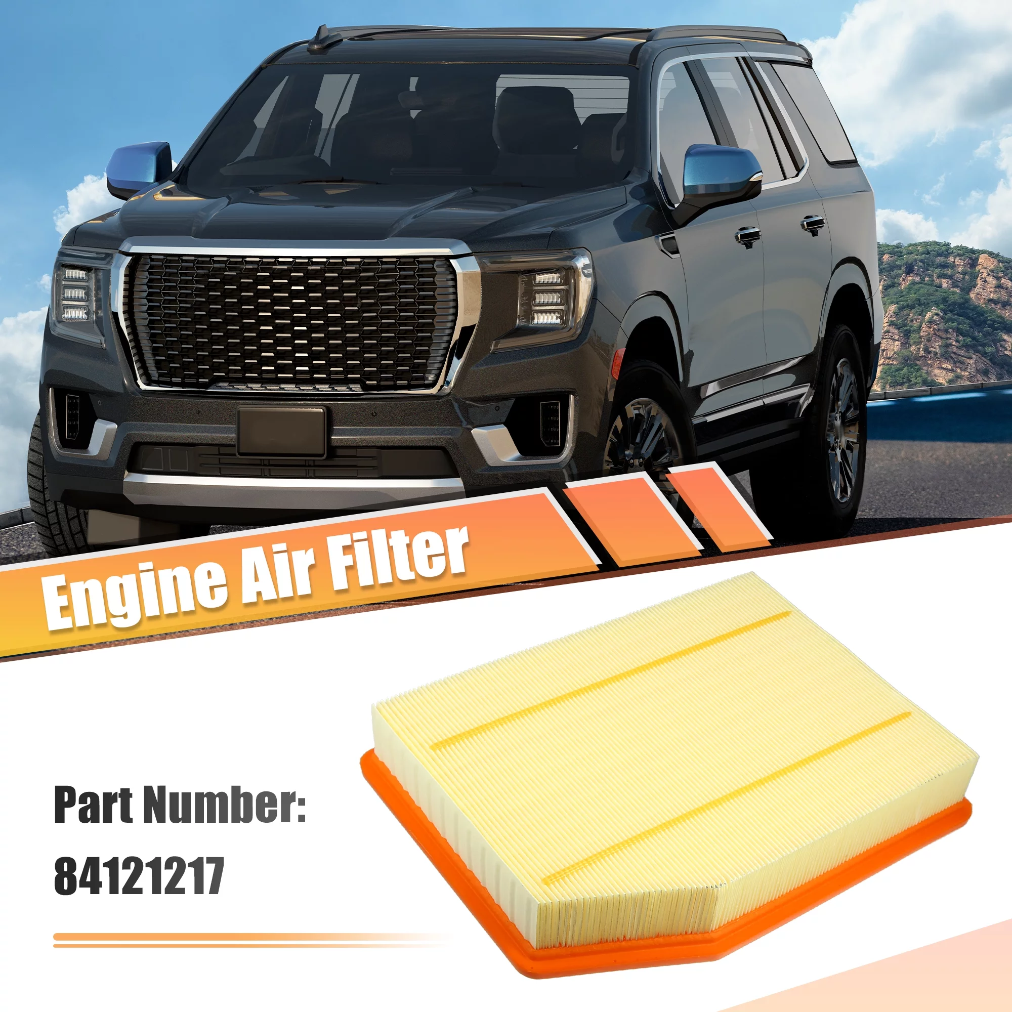 Unique Bargains Engine Air Filter for Chevrolet Silverado 1500 for GMC Sierra 1500 Yukon for Cadillac Escalade 84121217