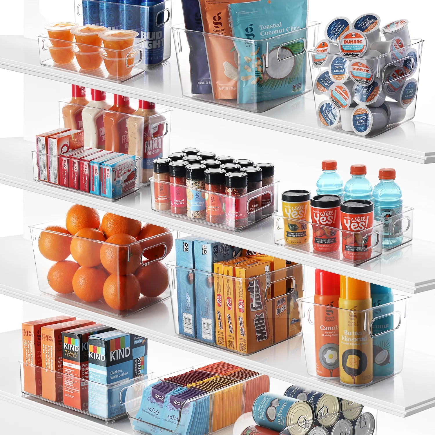 StorageBud Clear Storage Bins , 10X4X3