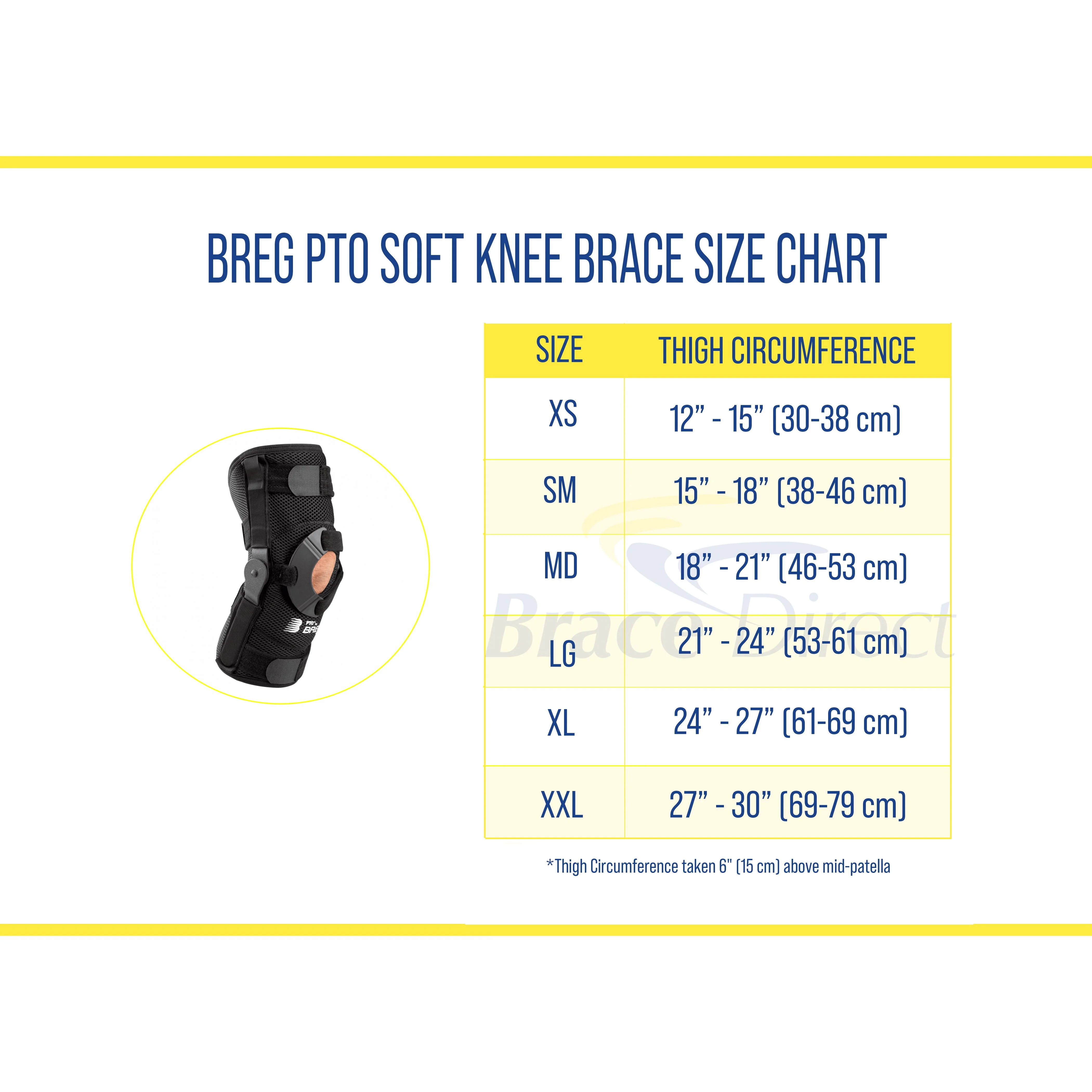 Breg PTO Neoprene Soft Knee Brace with Open Back (X-Small Right)