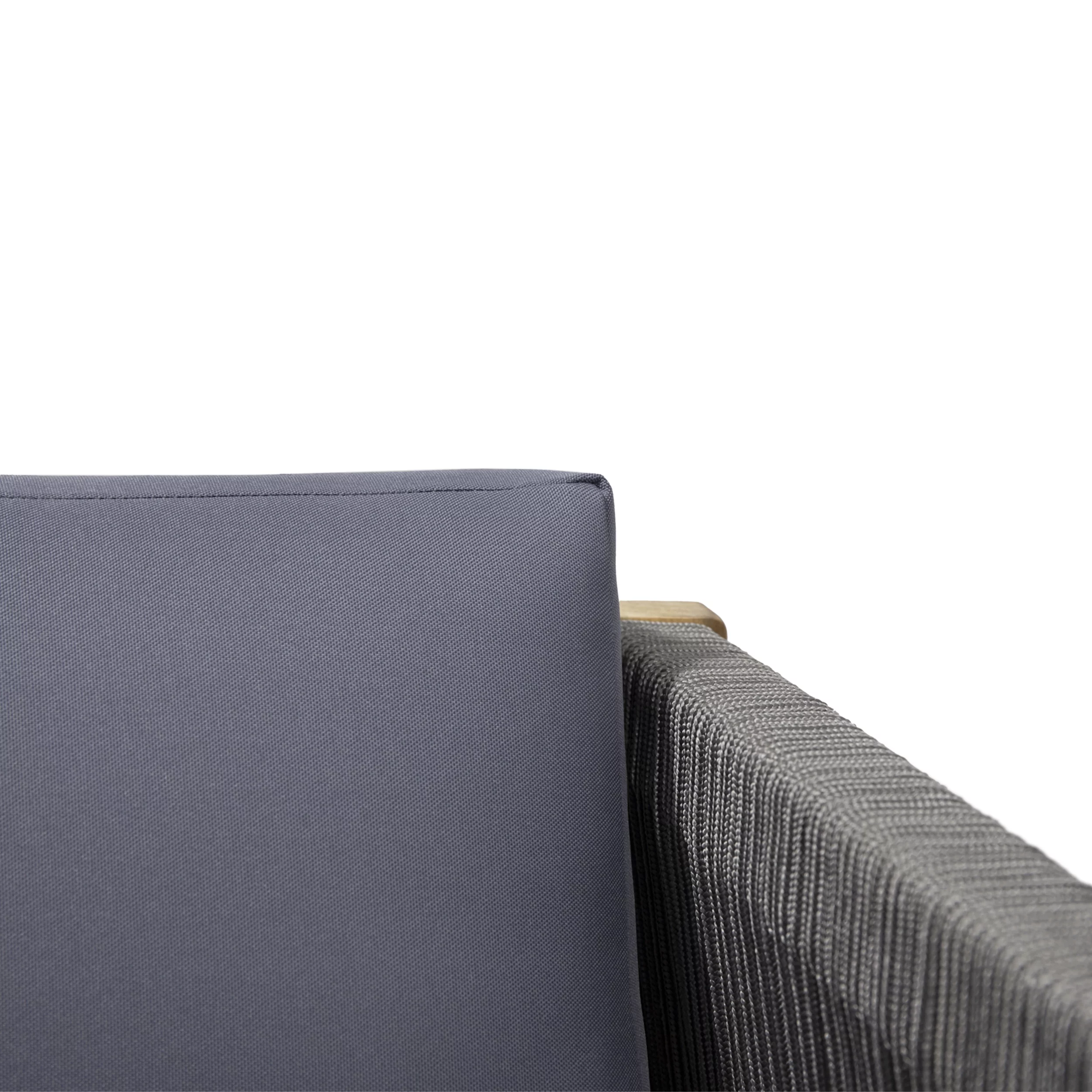 Carrie Outdoor Modern Acacia Wood Club Chair, Set of 2, Teak and Gray