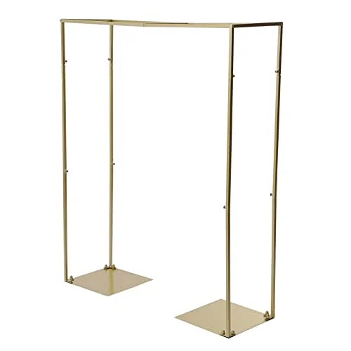 Wedding Arch Backdrop Stand Balloon Arch Frame Stand Square Flower Arch Backdrop Stand Wedding Archway Frame Metal Garden Archway Outdoor Flower Arbor Arch for Wedding Ceremony, Christmas Party