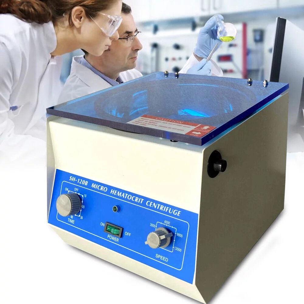 Miumaeov Electric Hematocrit Microhematocrit Centrifuge Digital Lab Medical Centrifuge Machine High Speed 100W