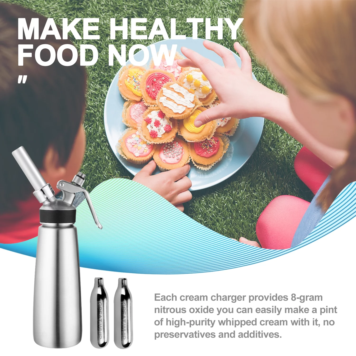 GreatWhip Whipped Cream Charger 300 Count N2O Nitrous Cartridges 8 garm Nitrous Oxide Chargers