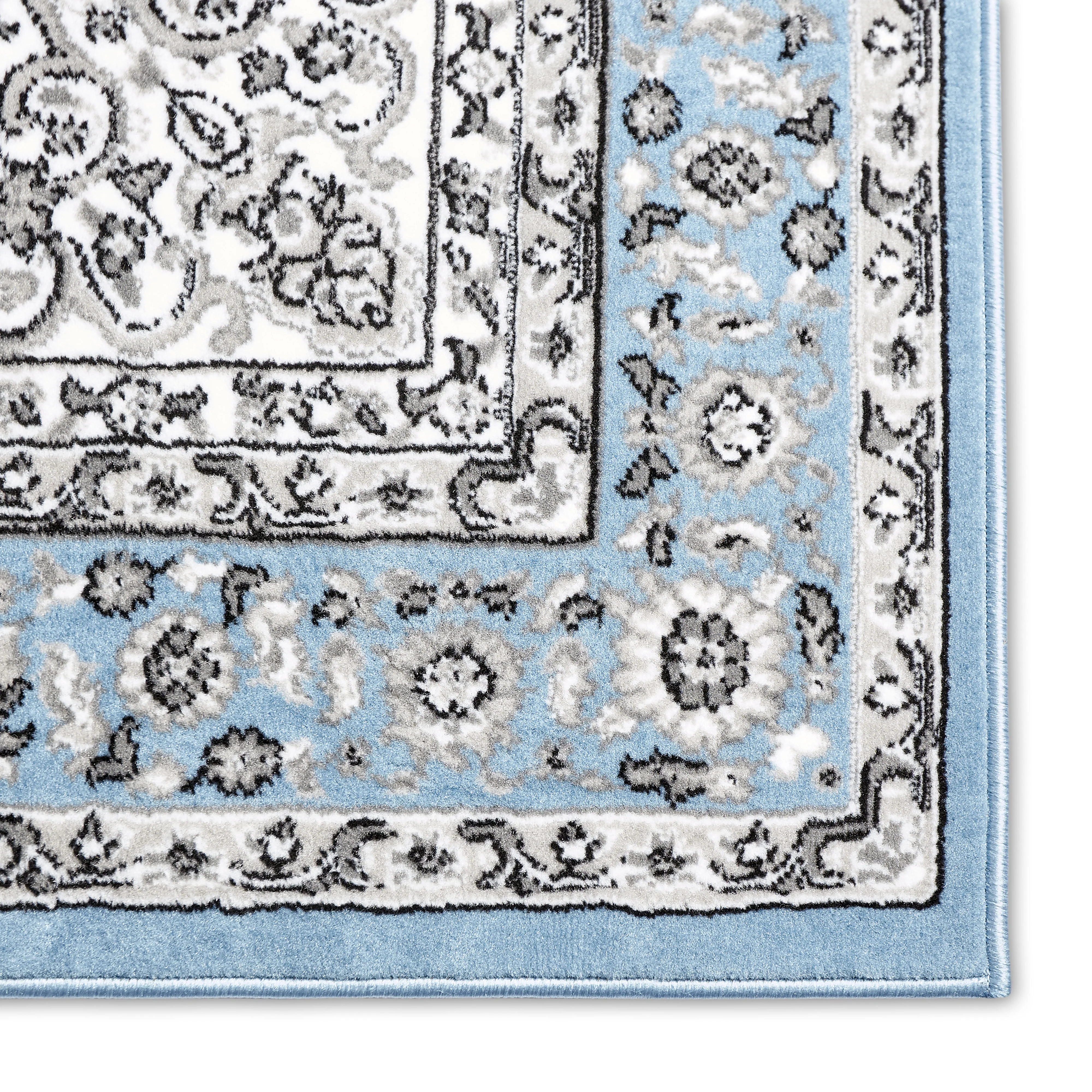 Home Dynamix Tremont Magnolia Traditional Medallion Area Rug, Blue/Grey, 5'2
