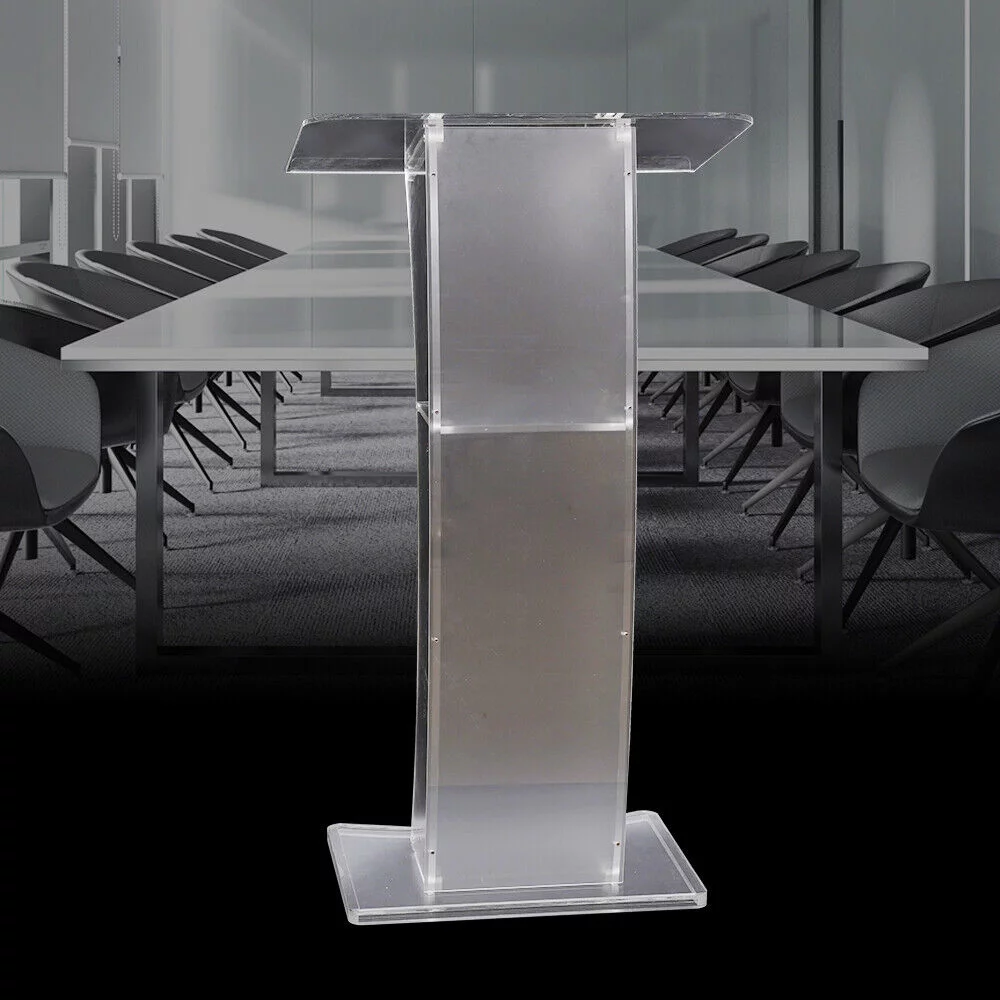 1.15m Height Acrylic Podium Church Pulpit Plexiglass Lectern Debate Podium Conference