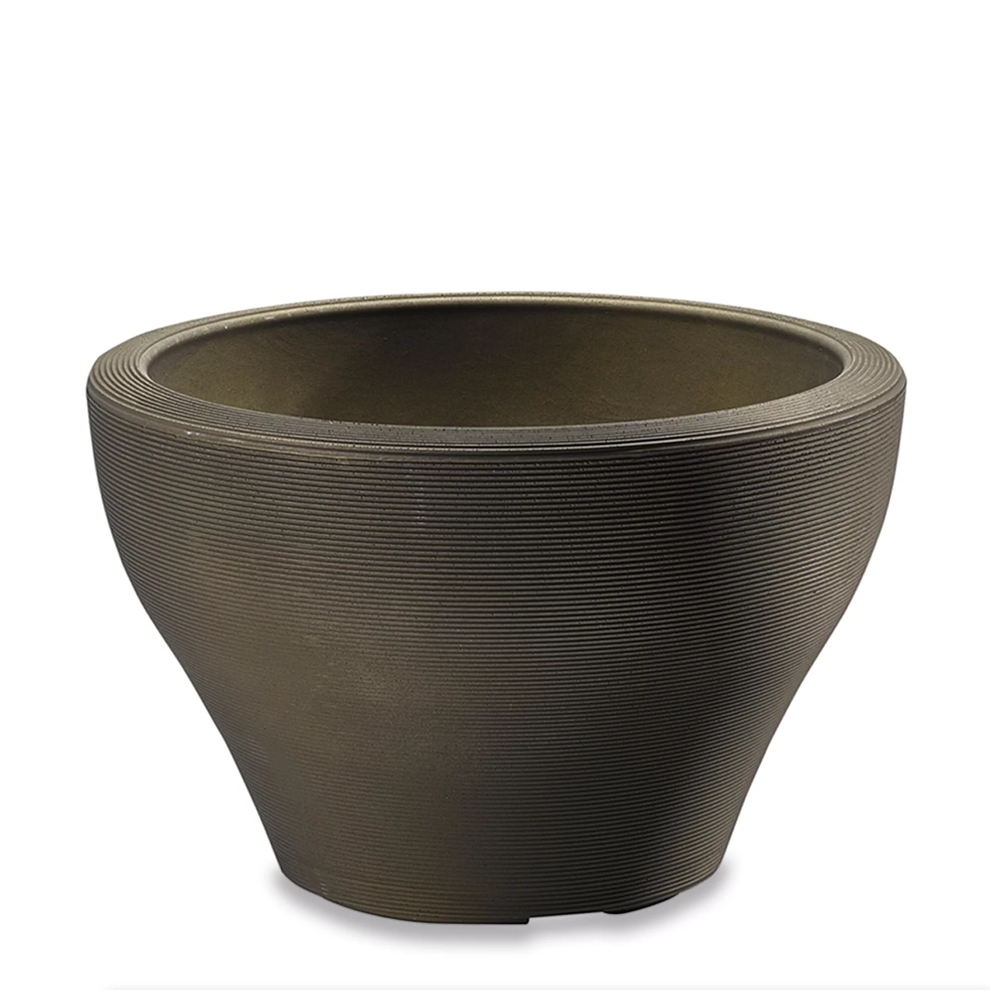 Crescent Garden Juno 16'' Planter (Alpine White) Caviar Black 16