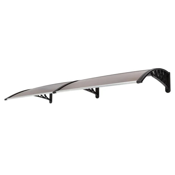 HT-200 x 100 Household Application Door & Window Rain Cover Eaves Brown Board & Black Holder